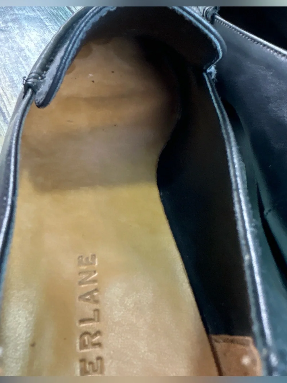 EVERLANE The Modern Loafer Womens Size 7 Black Leather Moc Toe Dress Flats Shoes